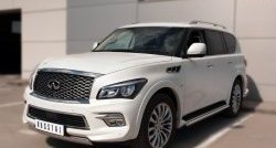 20 999 р. Защита переднего бампера (Ø75х42 мм, нержавейка) Russtal INFINITI QX80 Z62 1-ый рестайлинг (2014-2018)  с доставкой в г. Королёв. Увеличить фотографию 4