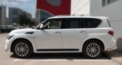 18 349 р. Защита порогов из круглой трубы диаметром 42 мм SLITKOFF  INFINITI QX80  Z62 (2014-2018) 1-ый рестайлинг  с доставкой в г. Королёв. Увеличить фотографию 4