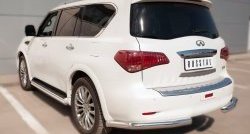 16 849 р. Защита заднего бампера (Ø76 мм уголки, нержавейка) SLITKOFF INFINITI QX80 Z62 1-ый рестайлинг (2014-2018)  с доставкой в г. Королёв. Увеличить фотографию 4