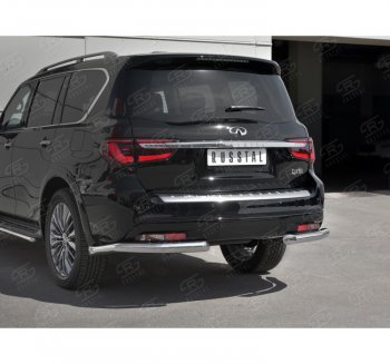 14 649 р. Защита заднего бампера (Ø76 мм уголки, нержавейка) SLITKOFF INFINITI QX80 Z62 2-ой рестайлинг (2018-2024)  с доставкой в г. Королёв. Увеличить фотографию 3