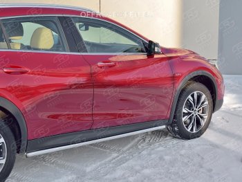 Защита порогов (Ø42 мм) SLITKOFF INFINITI QX30 H15E (2016-2020) ()