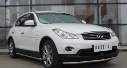 17 299 р. Одинарная защита переднего бампера из трубы диаметром 42 мм SLITKOFF  INFINITI Qx50  J50 (2013-2016) дорестайлинг  с доставкой в г. Королёв. Увеличить фотографию 4