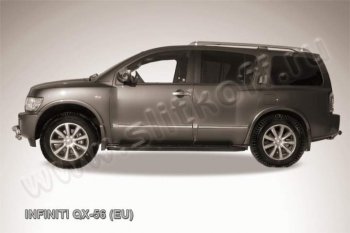 Защита штатного порога d42 Slitkoff INFINITI (Инфинити) QX56 (КуХ)  JA60 (2004-2010) JA60 дорестайлинг, рестайлинг