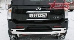 Двойная защита заднего бампера Souz-96 (d76/60) INFINITI QX56 JA60 рестайлинг (2007-2010)