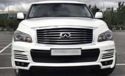 42 299 р. Передний бампер MzSpeed  INFINITI QX56  Z62 (2010-2013) (Неокрашенный)  с доставкой в г. Королёв. Увеличить фотографию 1