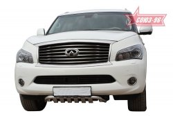 17 909 р. Защита переднего бампера Souz-96 (d76) INFINITI QX56 Z62 (2010-2013)  с доставкой в г. Королёв. Увеличить фотографию 2