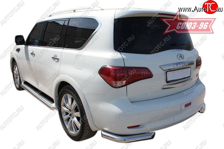 15 929 р. Защита заднего бампера Souz-96 (d76) INFINITI QX56 Z62 (2010-2013)  с доставкой в г. Королёв