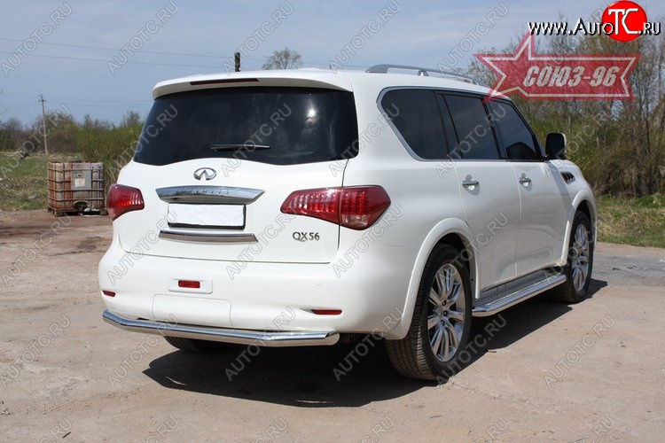 17 279 р. Защита заднего бампера Souz-96 (d76) INFINITI QX56 Z62 (2010-2013)  с доставкой в г. Королёв