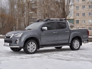 15 899 р. Защита переднего бампера (Ø 63 мм, нержавейка) SLITKOFF  Isuzu D-Max  RT85,TFR DoubleCab (2015-2021) рестайлинг  с доставкой в г. Королёв. Увеличить фотографию 2