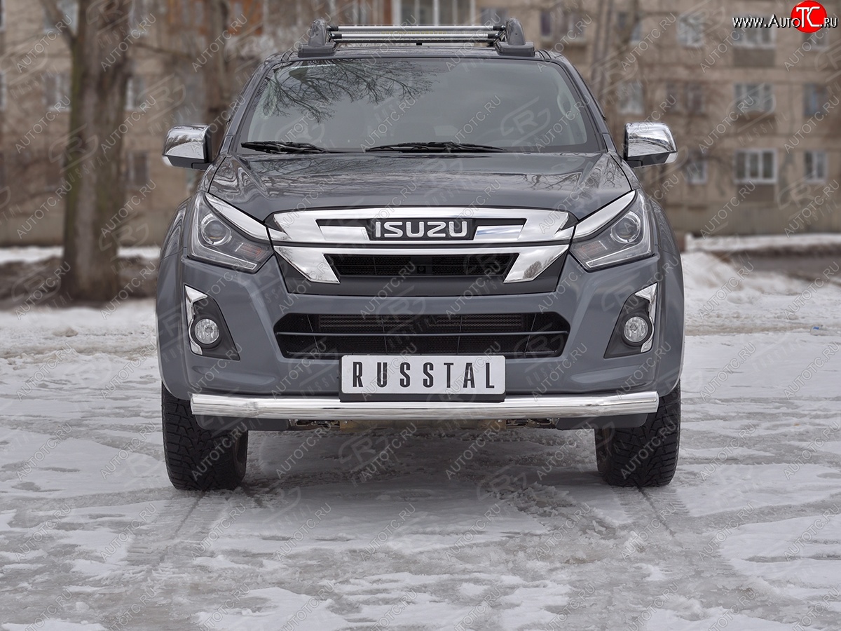 17 399 р. Защита переднего бампера (Ø 76 мм, нержавейка) SLITKOFF  Isuzu D-Max  RT85,TFR DoubleCab (2015-2021) рестайлинг  с доставкой в г. Королёв