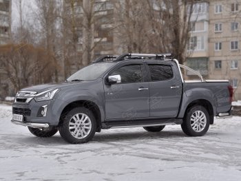 17 399 р. Защита переднего бампера (Ø 76 мм, нержавейка) SLITKOFF  Isuzu D-Max  RT85,TFR DoubleCab (2015-2021) рестайлинг  с доставкой в г. Королёв. Увеличить фотографию 3