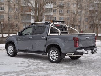 17 999 р. Защита заднего бампера (2 трубы Ø63 мм, нержавейка)  Isuzu D-Max  RT85,TFR DoubleCab (2015-2021) рестайлинг  с доставкой в г. Королёв. Увеличить фотографию 3