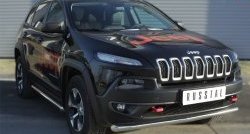 17 599 р. Одинарная защита переднего бампера (Trailhawk 63 мм) SLITKOFF  Jeep Cherokee  KL (2014-2017) дорестайлинг  с доставкой в г. Королёв. Увеличить фотографию 2