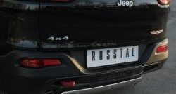 16 699 р. Защита заднего бампера (Trailhawk, Ø75x42 мм, нержавейка) Russtal Jeep Cherokee KL дорестайлинг (2014-2017)  с доставкой в г. Королёв. Увеличить фотографию 3