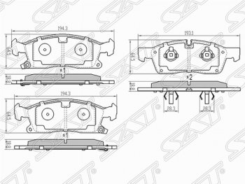 Колодки тормозные SAT (передние) Jeep Grand Cherokee WK2 1-ый рестайлинг (2013-2018)