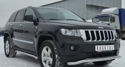 16 899 р. Защита переднего бампера (Ø63 мм волна, нержавейка) SLITKOFF Jeep Grand Cherokee WK2 дорестайлинг (2010-2013)  с доставкой в г. Королёв. Увеличить фотографию 3