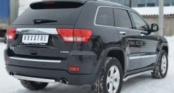 13 899 р. Одинарная защита заднего бампера из трубы диаметром 63 мм SLITKOFF Jeep Grand Cherokee WK2 дорестайлинг (2010-2013)  с доставкой в г. Королёв. Увеличить фотографию 3