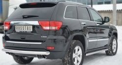 7 449 р. Одинарная защита заднего бампера из трубы диаметром 76 мм SLITKOFF Jeep Grand Cherokee WK2 дорестайлинг (2010-2013)  с доставкой в г. Королёв. Увеличить фотографию 3