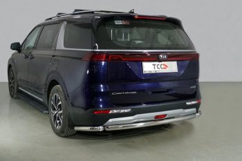 Защита заднего бампера (уголки) 2WD 2.2D ТСС 60,3мм KIA Carnival KA4 минивэн рестайлинг (2023-2025)