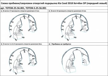 Правый подкрылок передний TOTEM (с шумоизоляцией) KIA Ceed 3 CD хэтчбэк (2018-2025)