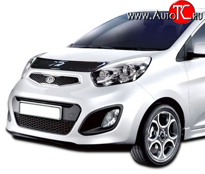 529 р. Дефлектор капота NovLine KIA Picanto 2 TA хэтчбэк 3 дв. дорестайлинг (2011-2015)  с доставкой в г. Королёв