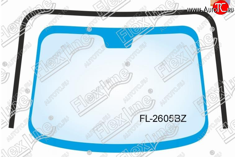 2 199 р. Молдинг лобового стекла FlexLine KIA Rio 2 JB дорестайлинг седан (2005-2009)  с доставкой в г. Королёв