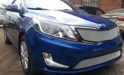 1 539 р. Нижняя сетка на бампер Russtal (хром) KIA Rio 3 QB дорестайлинг седан (2011-2015)  с доставкой в г. Королёв. Увеличить фотографию 3