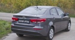 1 169 р. Защитная накладка на задний бампер RA KIA Rio 3 QB рестайлинг седан (2015-2017)  с доставкой в г. Королёв. Увеличить фотографию 3