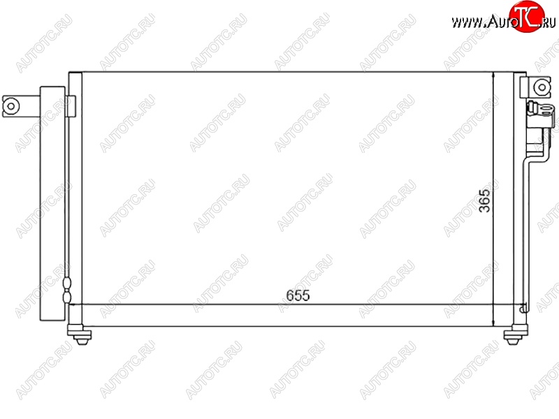 5 849 р. Радиатор кондиционера SAT  KIA Rio ( 2 JB,  4 FB) (2005-2024) дорестайлинг седан, дорестайлинг, хэтчбэк 5 дв., рестайлинг, хэтчбэк 5 дв., рестайлинг седан  с доставкой в г. Королёв