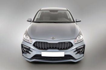 17 999 р. Передний бампер Kudos Original  KIA Rio  4 FB (2016-2020) дорестайлинг седан (Под прямоугольные ДХО с ПТФ, Неокрашенный)  с доставкой в г. Королёв. Увеличить фотографию 2