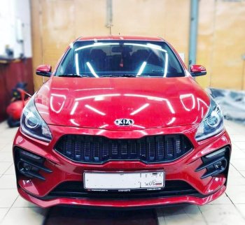 17 999 р. Передний бампер Kudos Original  KIA Rio  4 FB (2016-2020) дорестайлинг седан (Под прямоугольные ДХО с ПТФ, Неокрашенный)  с доставкой в г. Королёв. Увеличить фотографию 6