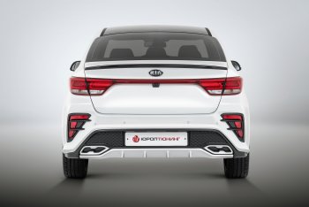 17 999 р. Задний бампер Kudos  KIA Rio  4 FB (2016-2020) дорестайлинг седан (Под парктроник, Неокрашенный)  с доставкой в г. Королёв. Увеличить фотографию 4