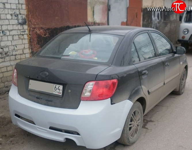 15 999 р. Задний бампер (седан) Ixion KIA Rio 2 JB дорестайлинг седан (2005-2009) (Неокрашенный)  с доставкой в г. Королёв