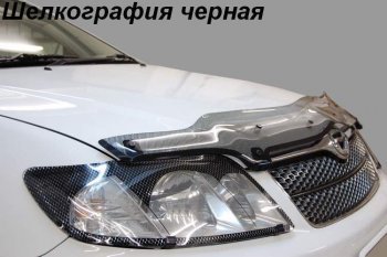 2 289 р. Дефлектор капота CA-Plastiс  KIA Sorento  XM (2009-2012) дорестайлинг (серия Шелкография черная)  с доставкой в г. Королёв. Увеличить фотографию 2