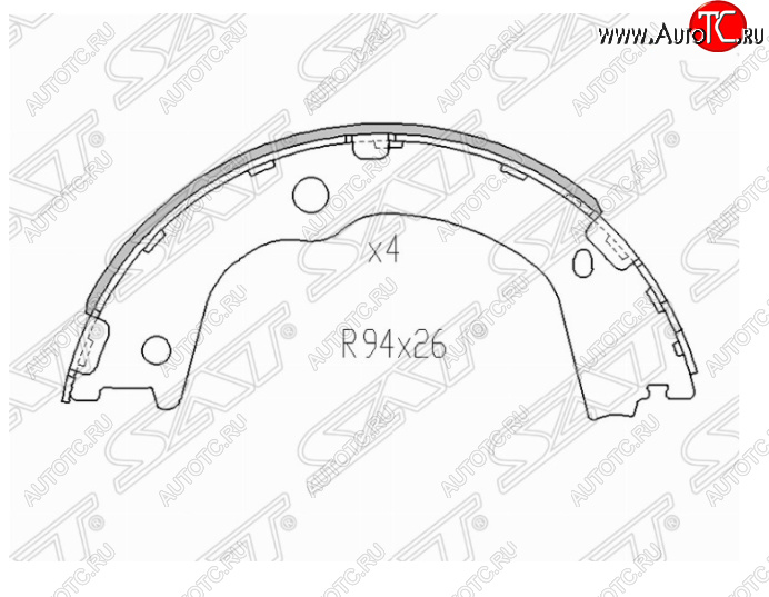 1 689 р. Колодки ручного тормоза SAT KIA Sorento XM дорестайлинг (2009-2012)  с доставкой в г. Королёв