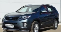 20 749 р. Двойная защита переднего бампера из труб диаметром 63 и 42 мм SLITKOFF KIA Sorento XM рестайлинг (2012-2015)  с доставкой в г. Королёв. Увеличить фотографию 2