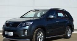 17 849 р. Одинарная защита переднего бампера диаметром 76 мм SLITKOFF KIA Sorento XM рестайлинг (2012-2015)  с доставкой в г. Королёв. Увеличить фотографию 4