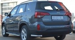 13 799 р. Защита заднего бампера (Ø63 мм уголки, нержавейка) SLITKOFF KIA Sorento XM рестайлинг (2012-2015)  с доставкой в г. Королёв. Увеличить фотографию 4