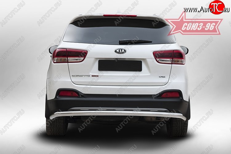 10 889 р. Защита заднего бампера d60 Souz-96 KIA Sorento UM/Prime дорестайлинг (2014-2018)  с доставкой в г. Королёв