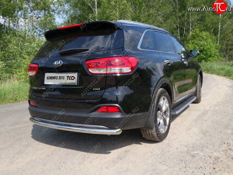 15 549 р. Защита заднего бампера ТСС (нержавейка d 60,3 мм)  KIA Sorento  UM/Prime (2014-2018) дорестайлинг  с доставкой в г. Королёв