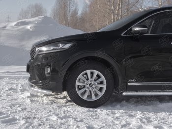 16 999 р. Защита переднего бампера (Ø63 мм, нержавейка) SLITKOFF  KIA Sorento  UM/Prime (2018-2020) рестайлинг  с доставкой в г. Королёв. Увеличить фотографию 3