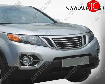 13 299 р. Решётка радиатора CT v2 KIA Sorento XM дорестайлинг (2009-2012) (Неокрашенная)  с доставкой в г. Королёв