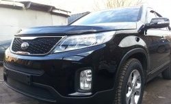 1 469 р. Нижняя сетка на бампер Russtal (черная) KIA Sorento XM рестайлинг (2012-2015)  с доставкой в г. Королёв. Увеличить фотографию 2