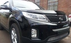 1 539 р. Нижняя сетка на бампер Russtal (хром) KIA Sorento XM рестайлинг (2012-2015)  с доставкой в г. Королёв. Увеличить фотографию 2