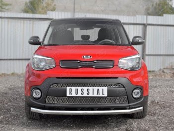 16 749 р. Одинарная защита переднего бампера диаметром 63 мм SLITKOFF KIA Soul PS дорестайлинг (2014-2016)  с доставкой в г. Королёв. Увеличить фотографию 2