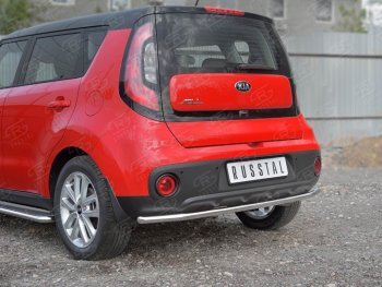 14 499 р. Одинарная защита заднего бампера диаметром 42 SLITKOFF KIA Soul PS дорестайлинг (2014-2016)  с доставкой в г. Королёв. Увеличить фотографию 3