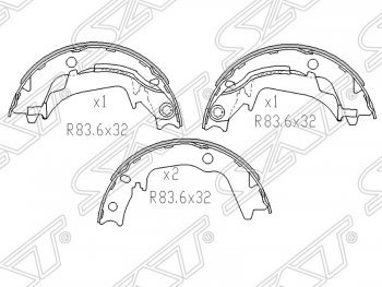 Колодки тормозные SAT (задние) Hyundai Santa Fe CM дорестайлинг (2006-2009)