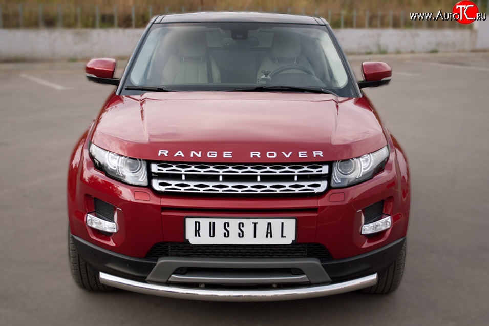 16 799 р. Одинарная защита переднего бампера диаметром 63 мм (Prestige u Pure) SLITKOFF  Land Rover Range Rover Evoque  1 L538 (2011-2015) дорестайлинг 3 дв., дорестайлинг 5 дв.  с доставкой в г. Королёв