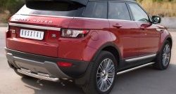 17 949 р. Защита заднего бампера (2 трубы Ø63 и 42 мм, нержавейка, Prestige u Pure) SLITKOFF Land Rover Range Rover Evoque 1 L538 дорестайлинг 5 дв. (2011-2015)  с доставкой в г. Королёв. Увеличить фотографию 4