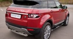 17 599 р. Защита заднего бампера (2 трубы Ø76 и 42 мм, нержавейка) SLITKOFF Land Rover Range Rover Evoque 1 L538 дорестайлинг 5 дв. (2011-2015)  с доставкой в г. Королёв. Увеличить фотографию 4